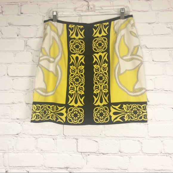 Nicole Miller Collection Black & Yellow Skirt - Picture 2 of 4